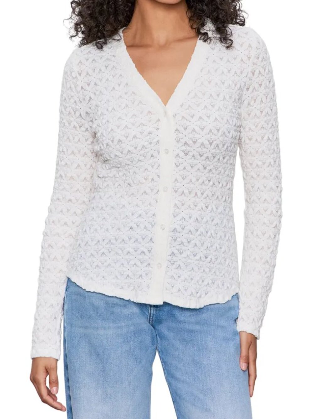 Sanctuary Dream Land Button Up Top Cream Size XL